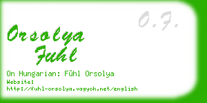 orsolya fuhl business card