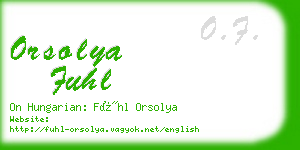 orsolya fuhl business card